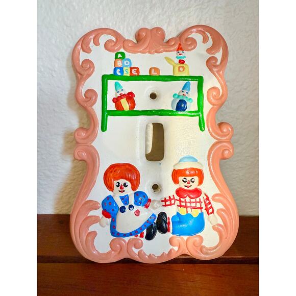 Vintage Raggedy Ann and Andy Light Switch Cover - Picture 1 of 5